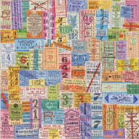 Galison Puzzle Cestovné lístky vintage 500 dielikov