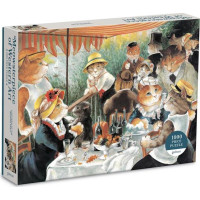 Galison Puzzle Raňajky veslárov s mačkami 1000 dielikov