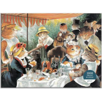 Galison Puzzle Raňajky veslárov s mačkami 1000 dielikov