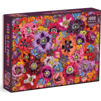 Galison Puzzle Včely medzi kvetmi maku 1000 dielikov
