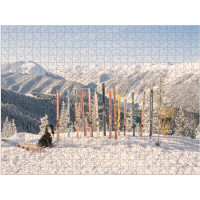 Galison Puzzle Zimné prázdniny 500 dielikov