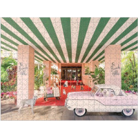 Galison Puzzle obojstranné Psy v hoteli Beverly Hills 500 dielikov