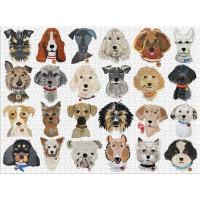 Galison Puzzle Papierové psy 1000 dielikov