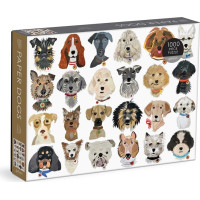 Galison Puzzle Papierové psy 1000 dielikov