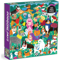 Mudpuppy Rodinné puzzle Psí deň v parku 500 dielikov