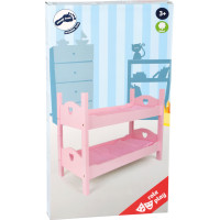 small foot Poschodová postieľka pre bábiky ružová