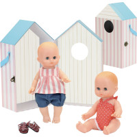 Petitcollin Bábika 28 cm v kabínke Petit Câlin Deauville
