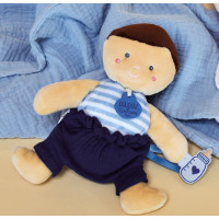 Doudou Jolijou Bábika 18 cm modrá