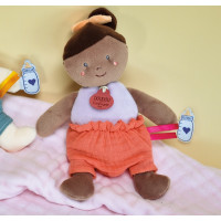 Doudou Jolijou Bábika 18 cm oranžová