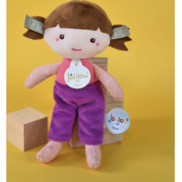 Doudou Jolijou Bábika Mia 16 cm fuchsia
