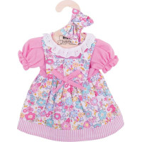Bigjigs Toys Ružové kvetinové šaty pre bábiku 38 cm