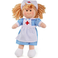 Bigjigs Toys Látková bábika zdravotná sestrička Nancy 28 cm
