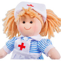 Bigjigs Toys Látková bábika zdravotná sestrička Nancy 28 cm