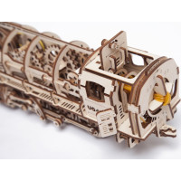 Ugears 3D drevené mechanické puzzle Parná lokomotíva 4-6-0 s tendrem