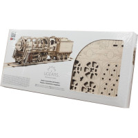 Ugears 3D drevené mechanické puzzle Parná lokomotíva 4-6-0 s tendrem