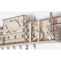 Ugears 3D drevené mechanické puzzle Železničné nástupište