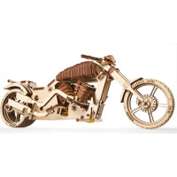 Ugears 3D drevené mechanické puzzle VM-02 Motorka (chopper)