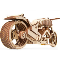 Ugears 3D drevené mechanické puzzle VM-02 Motorka (chopper)