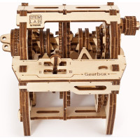 Ugears 3D drevené mechanické puzzle STEM výuková prevodovka