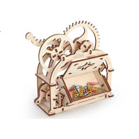 Ugears 3D drevené mechanické puzzle Box na vizitky