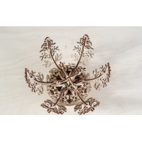 Ugears 3D drevené mechanické puzzle Kvetina