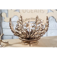 Ugears 3D drevené mechanické puzzle Kvetina