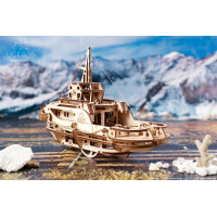 Ugears 3D drevené mechanické puzzle Remorkér