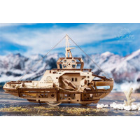 Ugears 3D drevené mechanické puzzle Remorkér