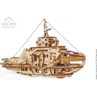 Ugears 3D drevené mechanické puzzle Remorkér