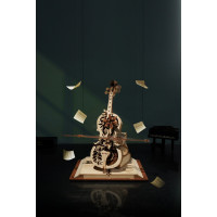 RoboTime 3D drevené mechanické puzzle Čarovné violončelo (elektrický pohon)