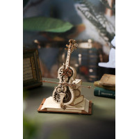 RoboTime 3D drevené mechanické puzzle Čarovné violončelo (elektrický pohon)