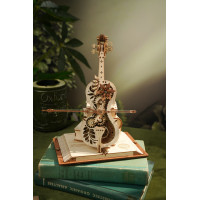RoboTime 3D drevené mechanické puzzle Čarovné violončelo (elektrický pohon)