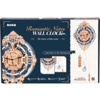 RoboTime 3D drevené mechanické puzzle Nástenné hodiny