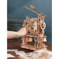RoboTime 3D drevené mechanické puzzle Tlačiarenský lis
