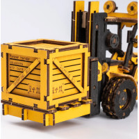 RoboTime drevené 3D puzzle Vysokozdvižný vozík