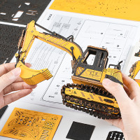 RoboTime drevené 3D puzzle Bager