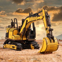 RoboTime drevené 3D puzzle Bager