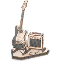 RoboTime drevené 3D puzzle Elektrická gitara