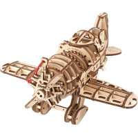Ugears 3D drevené mechanické puzzle Lietadlo Mad Hornet
