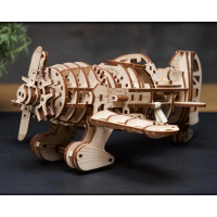 Ugears 3D drevené mechanické puzzle Lietadlo Mad Hornet