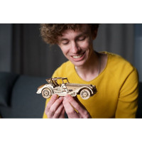 Ugears 3D drevené mechanické puzzle Športové auto Rapid Mouse