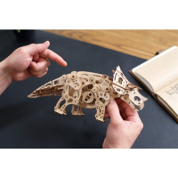 Ugears 3D drevené mechanické puzzle Triceratops