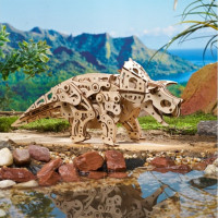 Ugears 3D drevené mechanické puzzle Triceratops