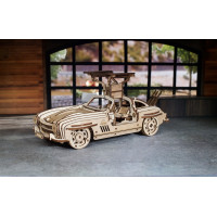 Ugears 3D drevené mechanické puzzle Auto Winged Sports Coupe