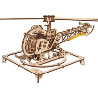 Ugears 3D Drevené mechanické puzzle MINI Helicopter