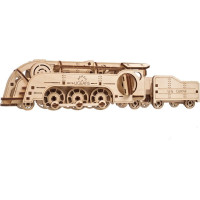 Ugears 3D drevené mechanické puzzle MINI Lokomotíva
