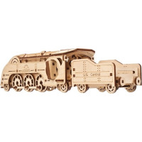 Ugears 3D drevené mechanické puzzle MINI Lokomotíva