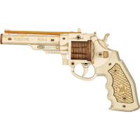 RoboTime 3D drevené mechanické puzzle Revolver Corsac
