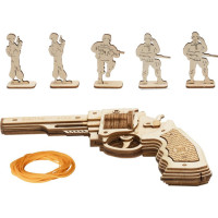 RoboTime 3D drevené mechanické puzzle Revolver Corsac