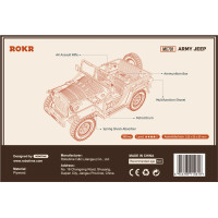 RoboTime drevené 3D puzzle Vojenský džíp